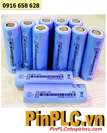 EVE INR18650/35V, Pin sạc Lithium Li-ion INR18650/35V (3500mAh, Dòng xả 10A) chính hãng